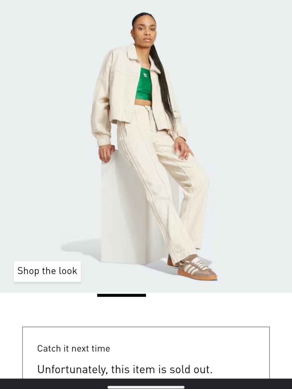 adidas Originals Cream Lightweight Track Jacket